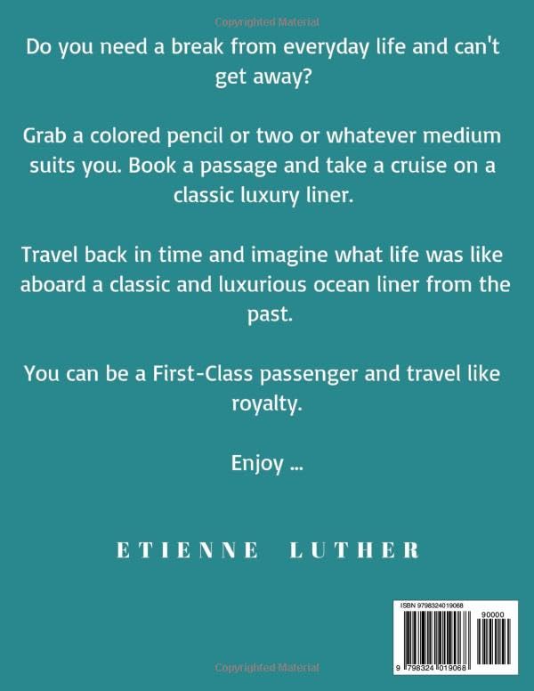 Relax... Cruise on a Luxury Ocean Liner: A Peaceful Coloring Book image 3