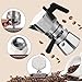 Bincoo 120ML/2 Cup Stovetop Espresso Maker Double Valve Moka Pot with Thermostat Extractor,Italian Espresso Moka Pot with Powder Dispenser and Filter Paper for Home,Silver