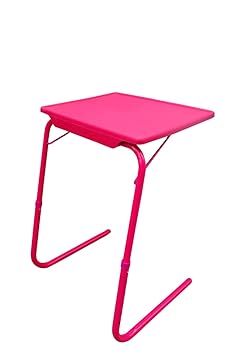 Universal Table Mate, Folding Laptop Table, Adjustable Height, Kids Study Table, Multipurpose Table for Home and Outdoor. (Finish Color Pink)