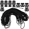 EXCEART Bungee Koord Riemen Koord Lock Lente Toggles Stopper Elastische Schoktouw voor Tekenreeksen Schoenveters Tassen