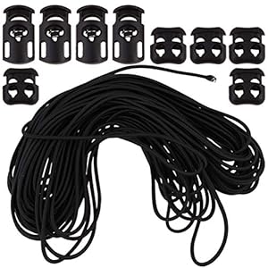 EXCEART Bungee Koord Riemen Koord Lock Lente Toggles Stopper Elastische Schoktouw voor Tekenreeksen Schoenveters Tassen