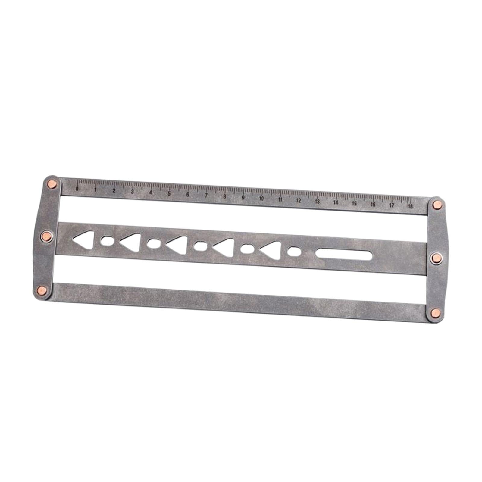 Deevoka Leather Belt Auxiliary Positioning Punch Ruler Portable Lightweight Cutting Punch Hole Tool, A