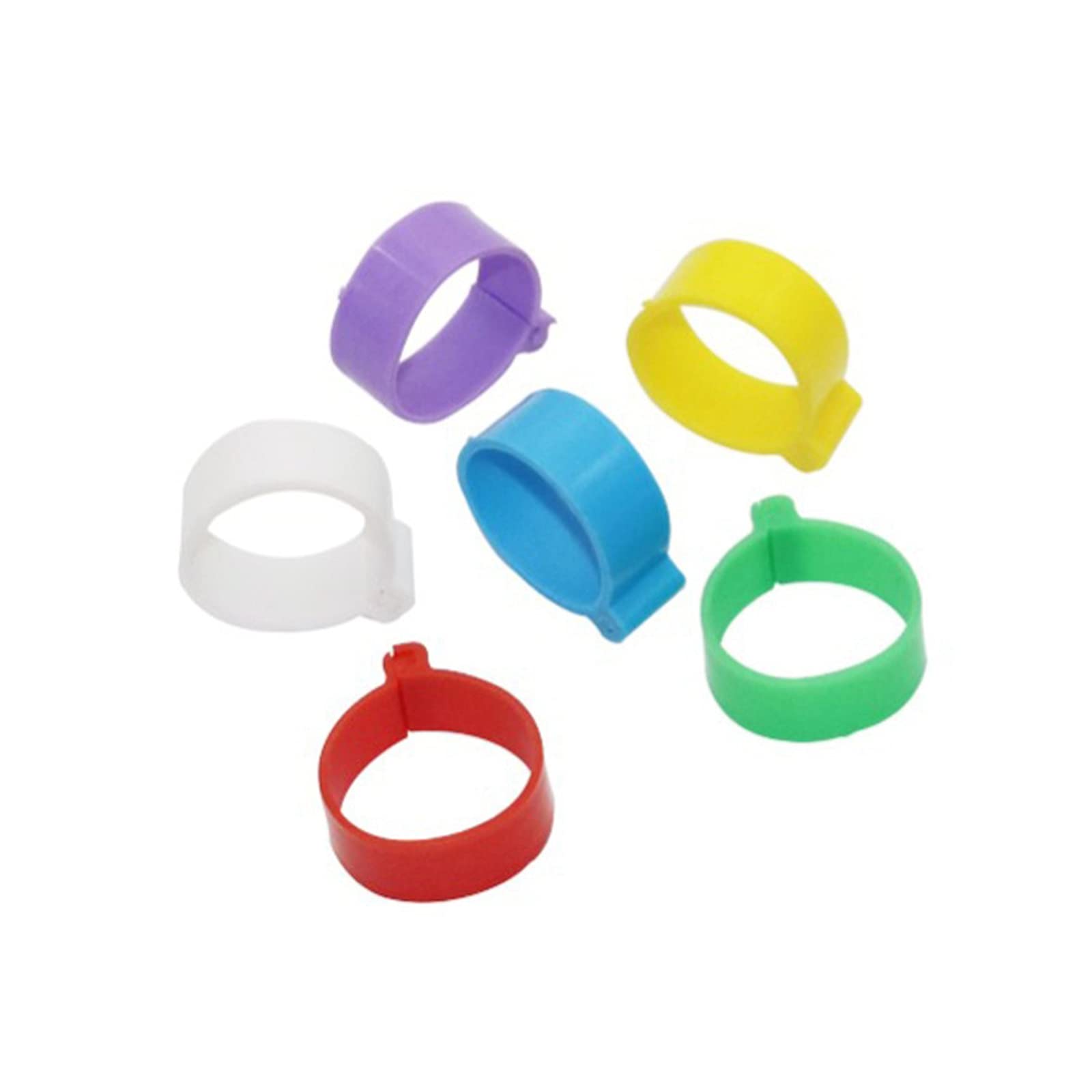 EGZASDI Plastic Leg Bands, Poultry Foot Rings & Leg Bands 30 Pack Multicolor 25mm for Chicken Duck Goose Pigeon Birds(Purple)