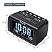 DreamSky Alarm Clock Radios for Bedrooms with Battery Backup, Large Big Numbers with Brightness Dimmer, USB Port, Bedside Digital FM Radio with Sleep Timer, Temperature, Adjustable Volume, Snooze