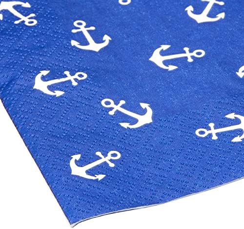 Anniversary House Tiflair Anchor White Lunch Napkins 3 ply