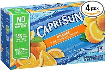 Capri Sun Orange Ready-to-Drink Juice (40 Pouches, 4 Boxes of 10)