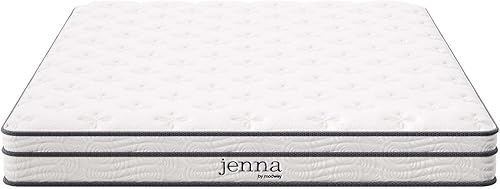 Miniatura 185 de Modway Jenna - Colchón King de muelles interiores (8 pulgadas), Tela, Blanco
