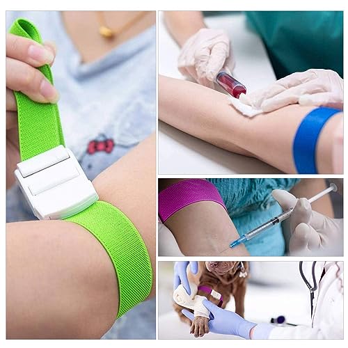 Image of DESCO Surgical Tourniquet Elastic Belt for Blood Collection with Plastic Buckle Pack of 1 (Blue)