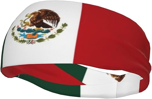 Diademas de la bandera de México, diademas elásticas para hombres y mujeres, para senderismo, ciclismo, correr