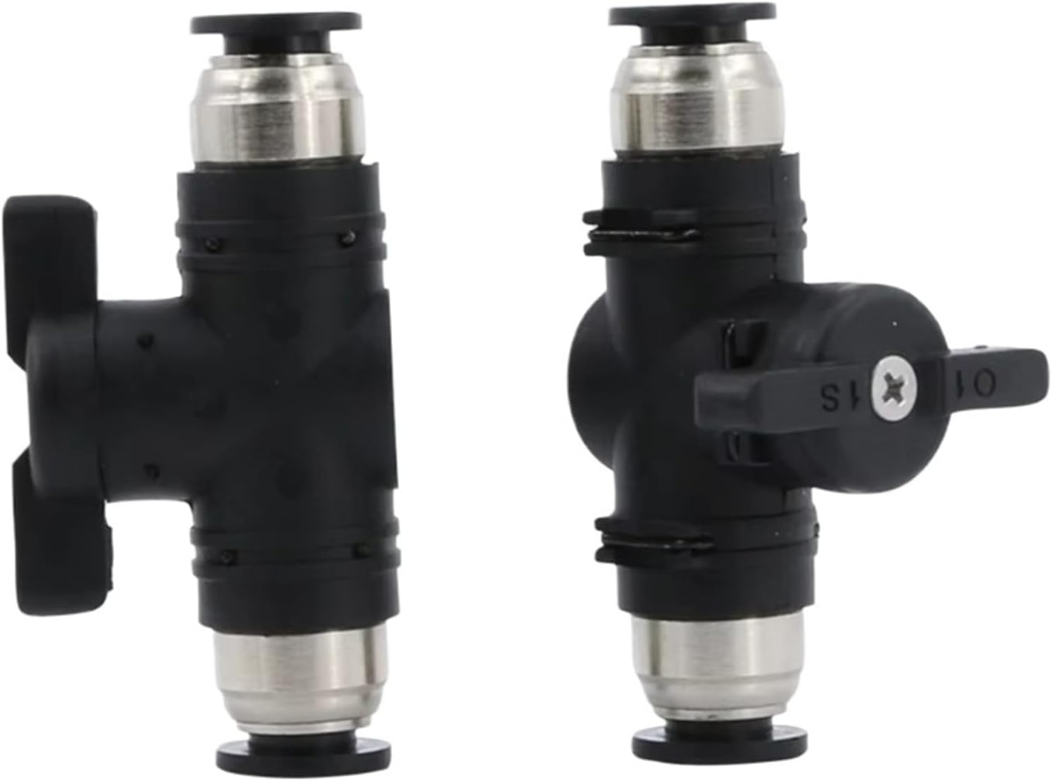 BUC4mm 6/8 /10/12mm Pneumatic Push in Quick Connector Hand Valve to Turn Switch T-Joint 2-Way Flow Limiting(BUC10)