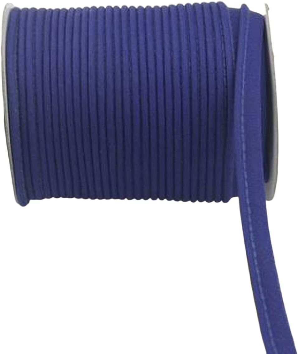 YJIUYUANQ Cotton Single Fold Bias Tape, Maxi Piping Trim, Durable Welting Cord for DIY Sewing, Fabric Trimming and Upholstery Craft Projects - (Dark Blue, 1/2" Wide, 50 yd)