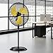 AKIRES 24” Outdoor Pedestal With Energy-Saving Motor,8000 CFM High-Velocity Industrial Stand Fan, 120° OscillatingHeavy Duty Metal Floor Fan for Shop, Warehouse, Workshop, Gym, Garage Yellow
