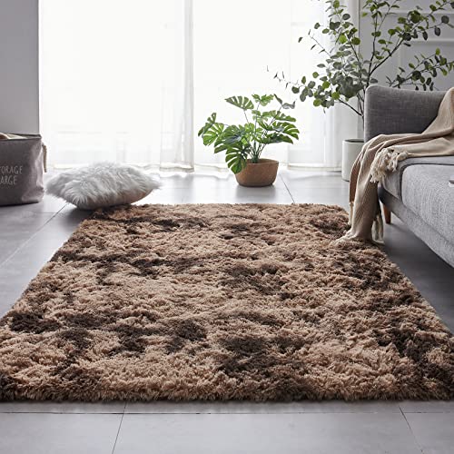 Tabayon Shaggy Tie-Dyed Coffee Rug, 2X3 Area Rugs For Living Room, Anti-Skid Extra Comfy Fluffy Floor Carpet For Indoor Home Decorative #TOP2