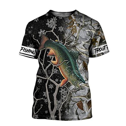 T-shirt 3D manches courtes au motif relief innovant E-42 coupe confort 3XL pour homme