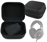 DURAGADGET Estuche Rígido Negro para Auriculares Sennheiser HD 558 / Sennheiser PC 3 Chat/Sennheiser RS 175 - con Asa De Transporte