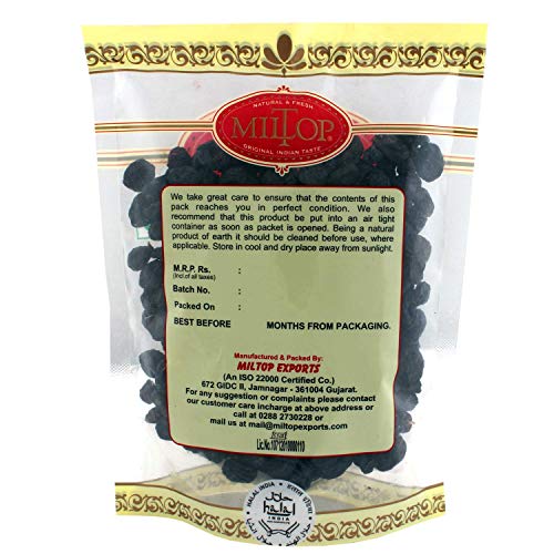 Image of Miltop Seedless Black Grapes (Kali Draksh) 250 g