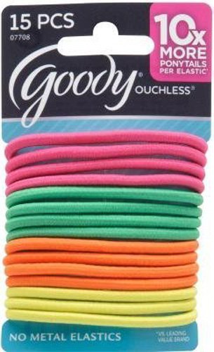 Goody WoMens Ouchless 4 mm Elastics, Citrus Brights, 15 Count