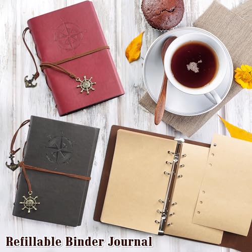 MALEDEN-Refillable-Spiral-Daily-Notepad-Classic-Embossed-Travel-Journal-Diary