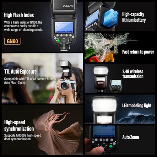 Ficha técnica Godox V860III-O Flash de cámara Flash Speedlite Light para Olympus 76 WS 2.4 G TTL HSS 1/8000 s 7.2V 2600mAh Li-Ion batería 0.01-1.5s Tiempo de Carga 10 Pasos Flash de cámara - Fernando Cortés Ficha técnica Godox V860III-O Flash de cámara Flash Speedlite Light para Olympus 76 WS 2.4 G TTL HSS 1/8000 s 7.2V 2600mAh Li-Ion batería 0.01-1.5s Tiempo de Carga 10 Pasos Flash de cámara - Fernando Cortés