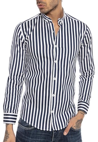 Redbridge Hochwertiges Hemd gestreift Langarm Ideal für Business und...