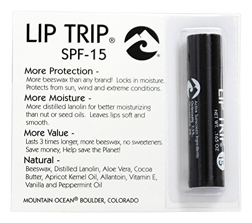 Mountain Ocean - Lip Trip SPF-15 - 0.165 oz.(pack of 3)