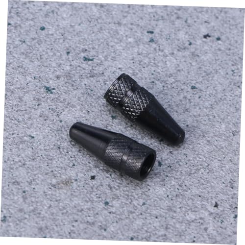 6 Pcs Tapones de Válvula Aluminio Negro miniatura 6