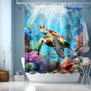 Zasłona prysznicowa Jingyou 3D Nature Ocean 150x180cm