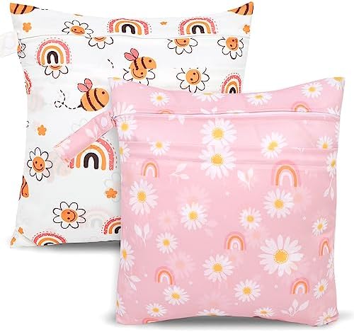 2pcs Cloth Diaper Wet Dry Bags Waterproof Reusable Botswana