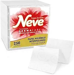 Papel Higiênico Neve Cai Cai Interfolhado Folha Dupla com 500 Folhas