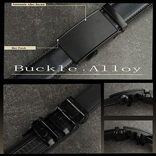 Image of ZORO Men's PU Leather Black Autolock Grip Belt