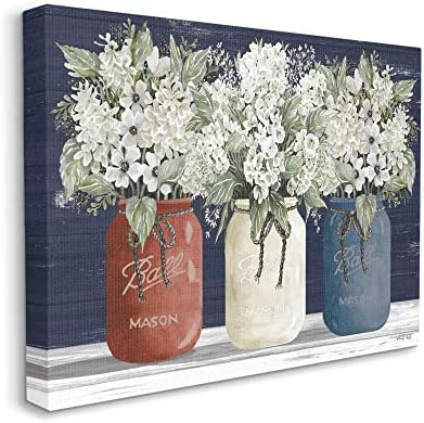 Stupell Industries Americana Floral Bouquets Rustic Flowers Country Pride, Designed by Cindy Jacobs Wall Art, 24 x 30, Canvas for Bedroom