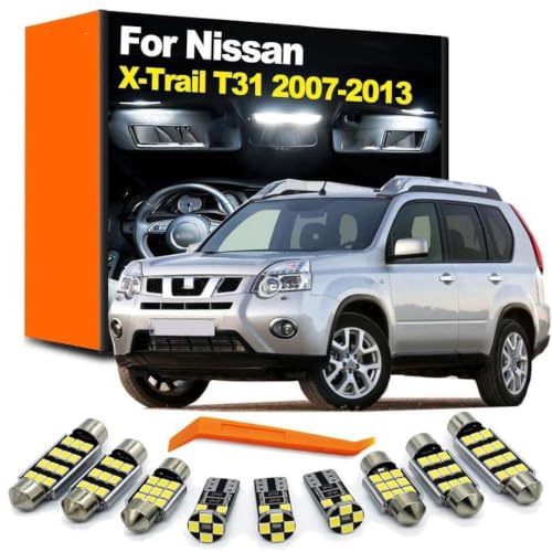 Luces LED interiores para Nissan X-Trail T31 que mejoran la visibilidad del habitáculo