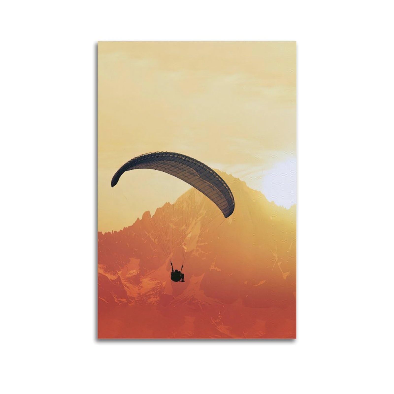 OKAHYS Outdoor Extreme Sports Paragliding Poster Decorative Painting Canvas Wall Artworks Picture 20x30inch(50x75cm)