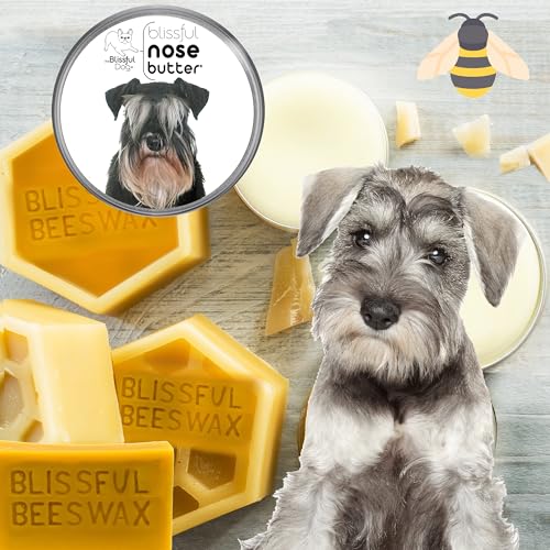 Image of The Blissful Dog Schnauzer Nose Butter for Dry, Cracked Skin, Lick-Safe Dog Nose Balm with Moisturizing Shea Butter, Almond, Olive, and Essential Oils, Pet Supplies, Uncented, 4 oz.