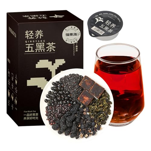 Té Negro Premium De Bayas Negras De Goji, Té Oolong, Etc. Té Combinado 82,5g (16,5g * 5 Latas) Wu Hei Cha