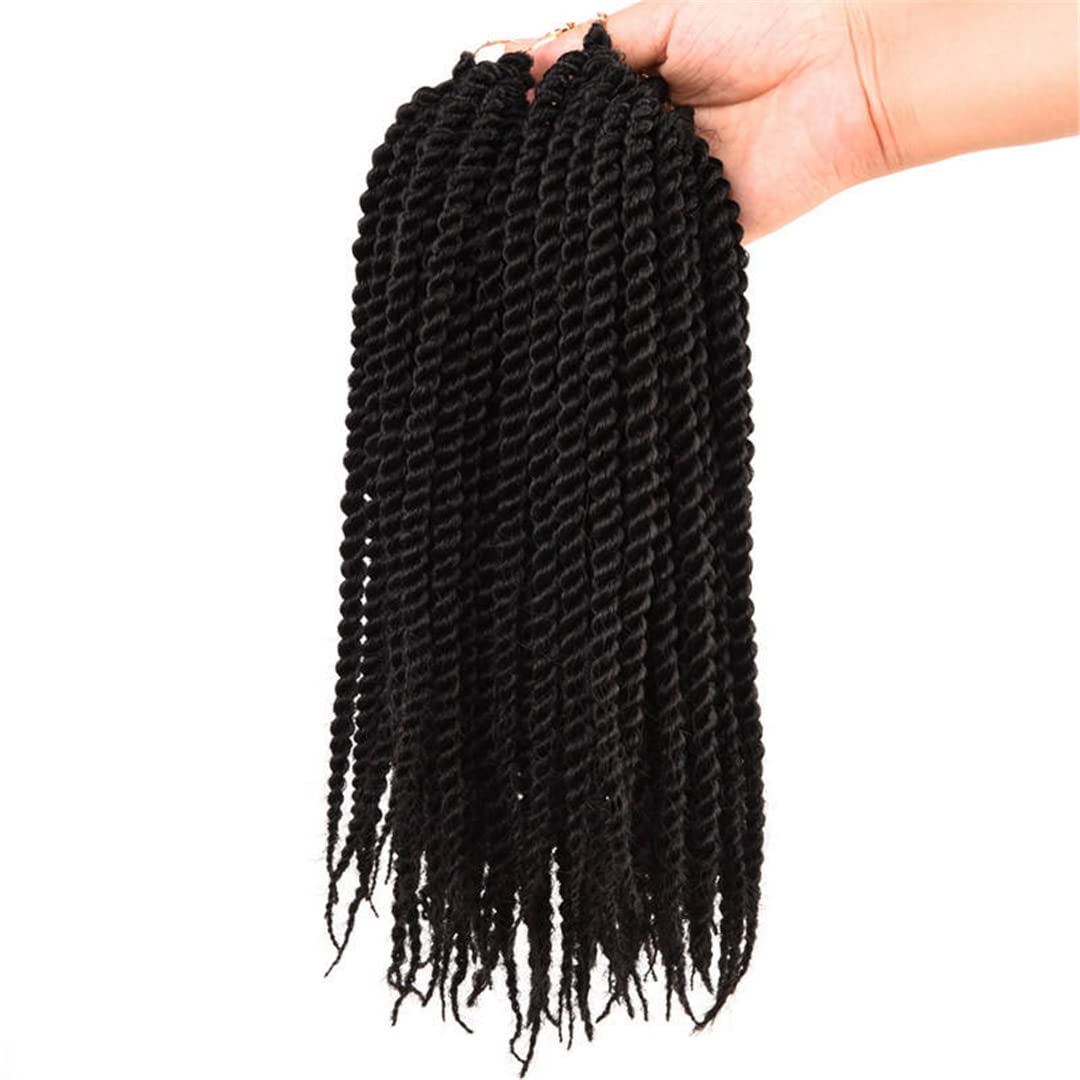 Synthetic Crochet Braids 24 Roots Senegalese Hair 10 Inch Crochet Braiding Hair For Kid Crochet Braiding Hair #1B 10inches