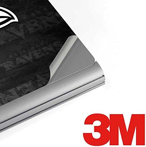 Skinit Decal Laptop Skin compatible with Surface Book 2 13.5in - Officially Licensed NFL Baltimore Ravens Black & White Design