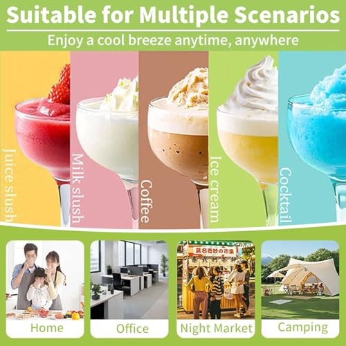LADECNERHT Slush Maschine, 1,8l Slushie Maschine Für Zuhause Mit Selbstreinigung, Kein EIS Erforderlich, 5 Voreingestellte Programme, Gefrorene Slushie, Margaritas, Frappés, Milchshake White – Bild 4