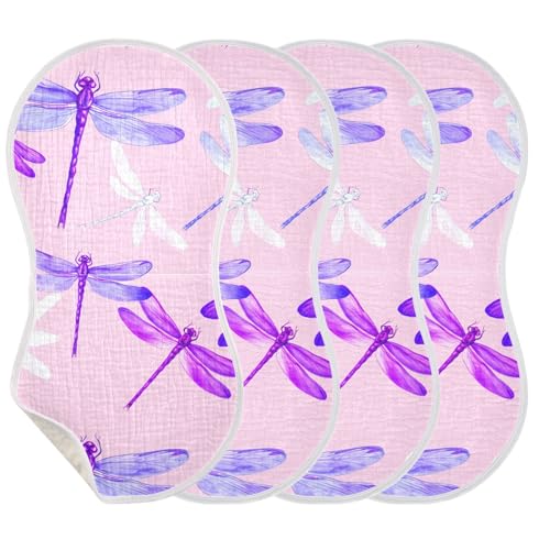 Whitedragonflies Pink Burp Cloths for Babies Burp Rag Cotton Spit Up Rag for Babies Girls Infants3