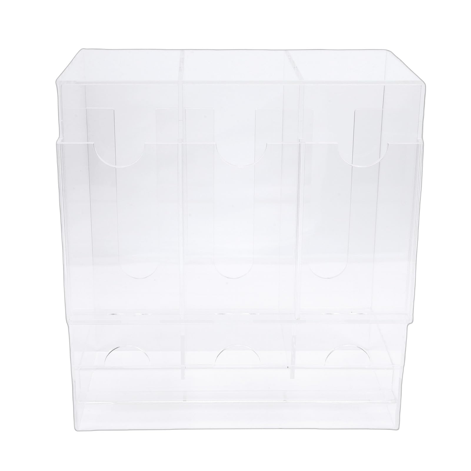 aqxreight Dispenser per Carte, Organizer per Carte in Acrilico a 3 Slot con Base Trasparente per Tessere Associative Aziendali