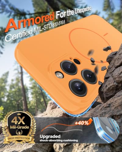 Image of Magnetic for iPhone 16 Pro Max Case,Shockproof Matte Cover,Orange