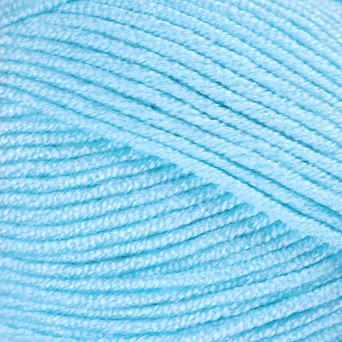 Image of Makromecity Softee Baby Yarn,%100 Premium Anti-Pilling Acrylic, 3.5 Oz, 273 yd (100gr /250 mt), Soft Yarn for Crocheting and Knitting (Blue, 1 Skein)