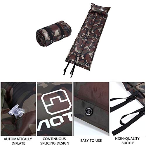 BESPORTBLE, 1 conjunto de almofada inflável para acampamento ao ar livre, almofada de dormir para mo