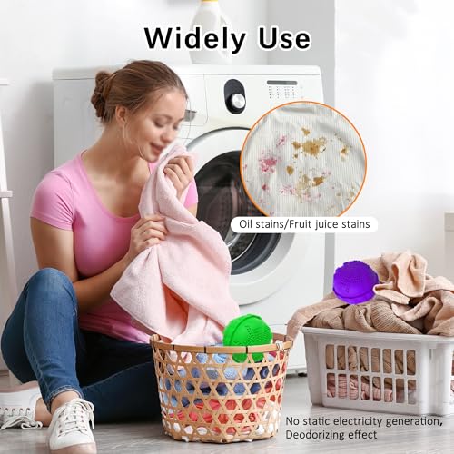 Laundry Balls Set, Natural Non-Chemical Detergent Wash Balls for Washing Machine Eco Friendly Washer Ball, Set of 2