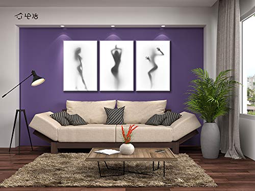 Bathroom Wall Decor Sexy Nude Woman 3 Piece Canvas Art Modern Abstract Artwork Painting For Home Bedroom Decoration #TOP1