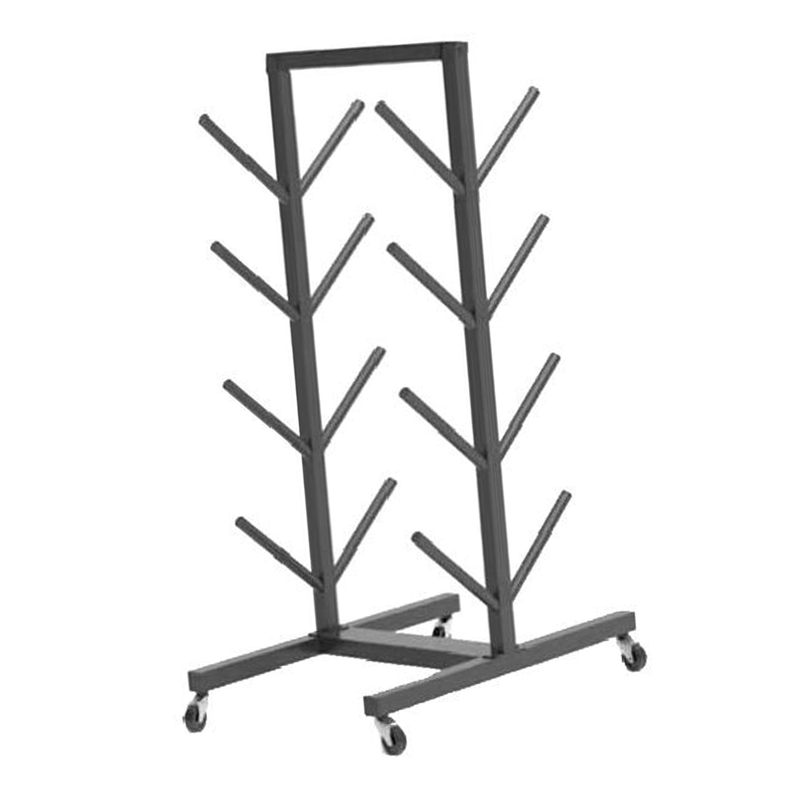 SM SunniMix Skateboard Rack Skateboard Holder with Wheels Metal 4 Layer Standing Floor Rack Snowboard Storage Rack for Club Garage Home