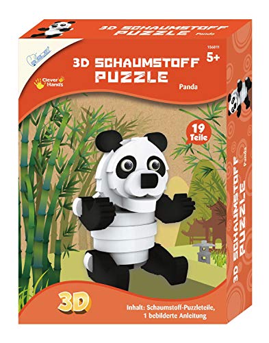 Mammut Spiel & Geschenk- Tiere Manualidades 3D Puzzle Panda, Safari, Animales de Espuma, Completo con Piezas de Rompecabezas e Instrucciones, Juego Creativo para niños a Partir de 5 años (156011)