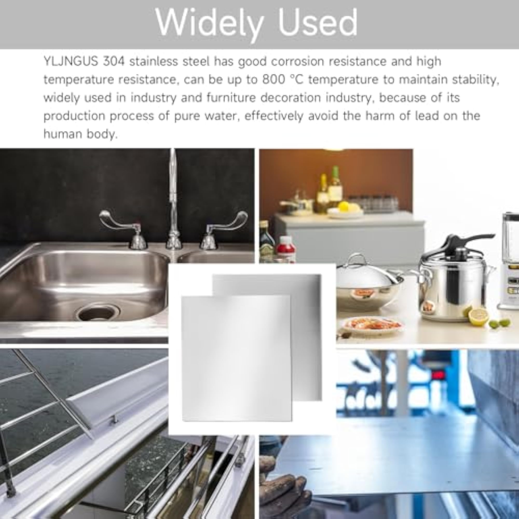 304 Stainless Steel Sheet for Crafts and DIY