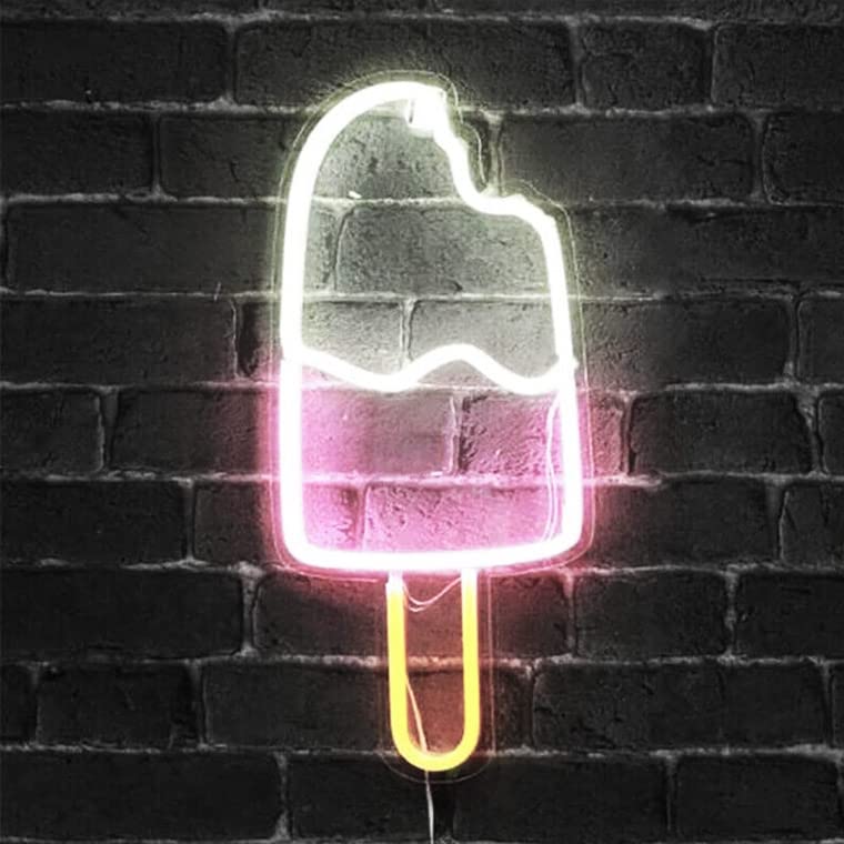 Amazon.co.jp: LED ネオンサイン アイスクリーム ソフトクリーム USB