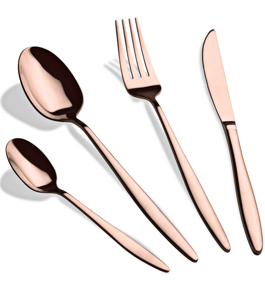 Ménagère 24 pièces Berlinger Haus or rose métallisé chic pour une table élégante de qualité